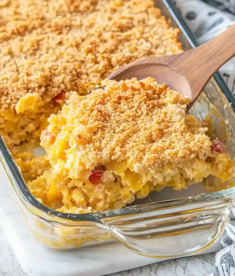Easy Squash Casserole with Ritz Crackers