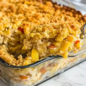 Easy Squash Casserole with Ritz Crackers