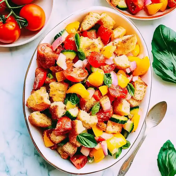 Easy Tuscan Panzanella Salad Recipe