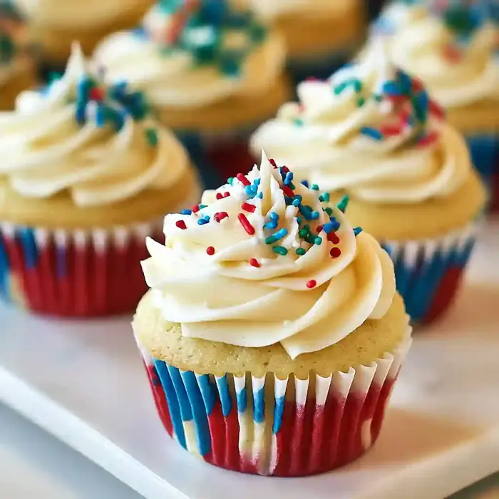 Festive Fourth of July Cupcakes