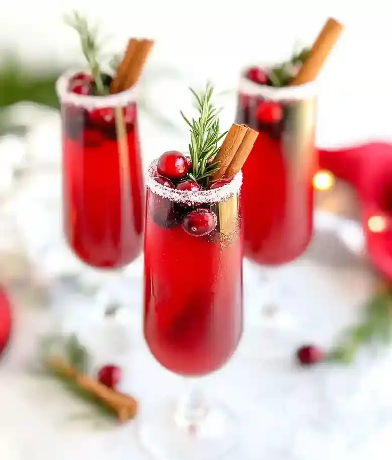 Festive Orange Cranberry Mimosa