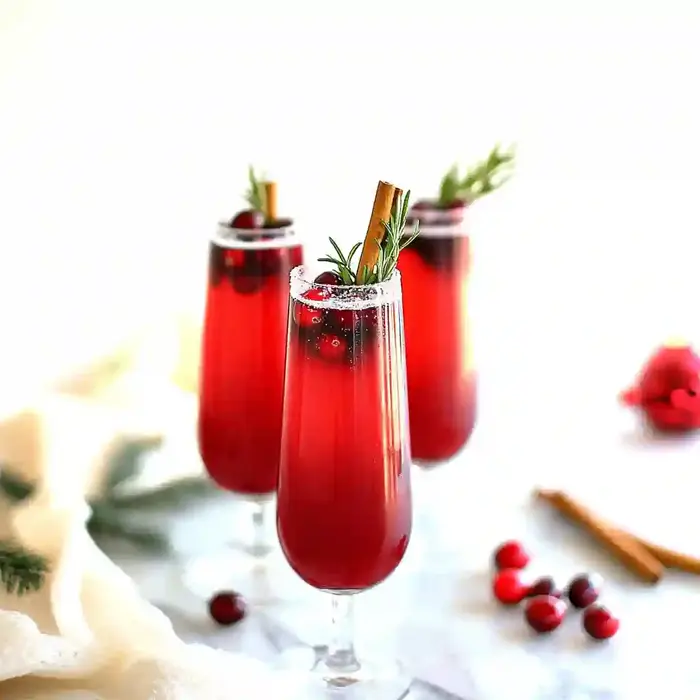 Festive Orange Cranberry Mimosa