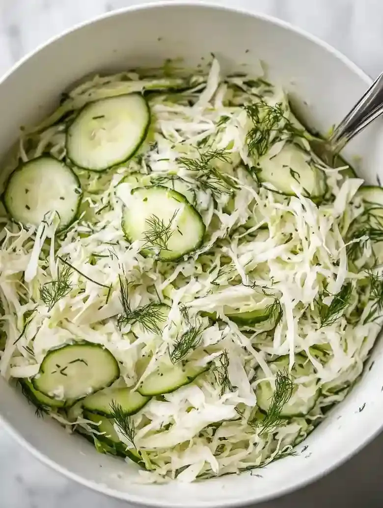 Fresh Cabbage Cucumber Salad Recipe