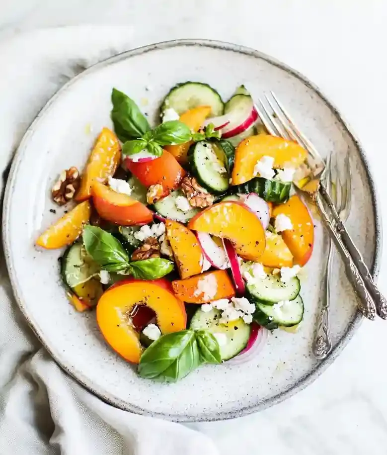 Fresh Nectarine Salad with Goat Cheese