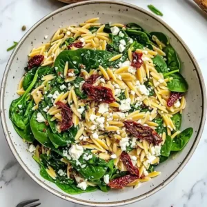 Fresh Spinach Orzo Salad Recipe