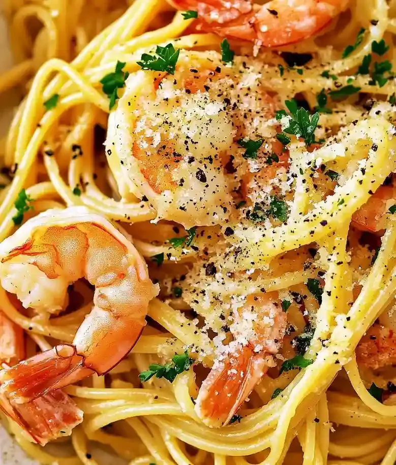 Garlic Shrimp Cacio e Pepe