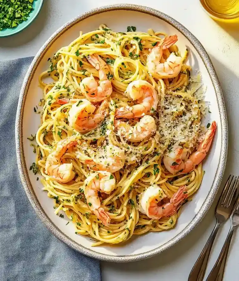 Garlic Shrimp Cacio e Pepe