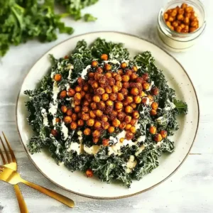 Garlicky Kale Salad with Chickpeas