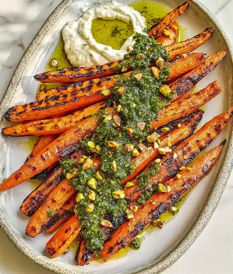 Grilled Carrots with Labneh and Zhoug