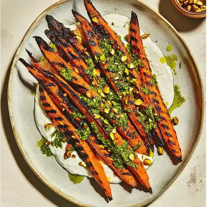 Grilled Carrots with Labneh and Zhoug