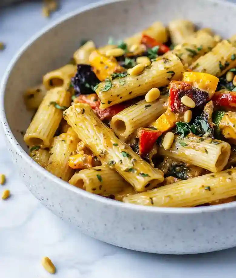 Harissa Roasted Vegetable Pasta Recipe