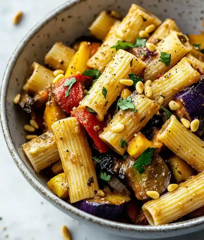 Harissa Roasted Vegetable Pasta Recipe