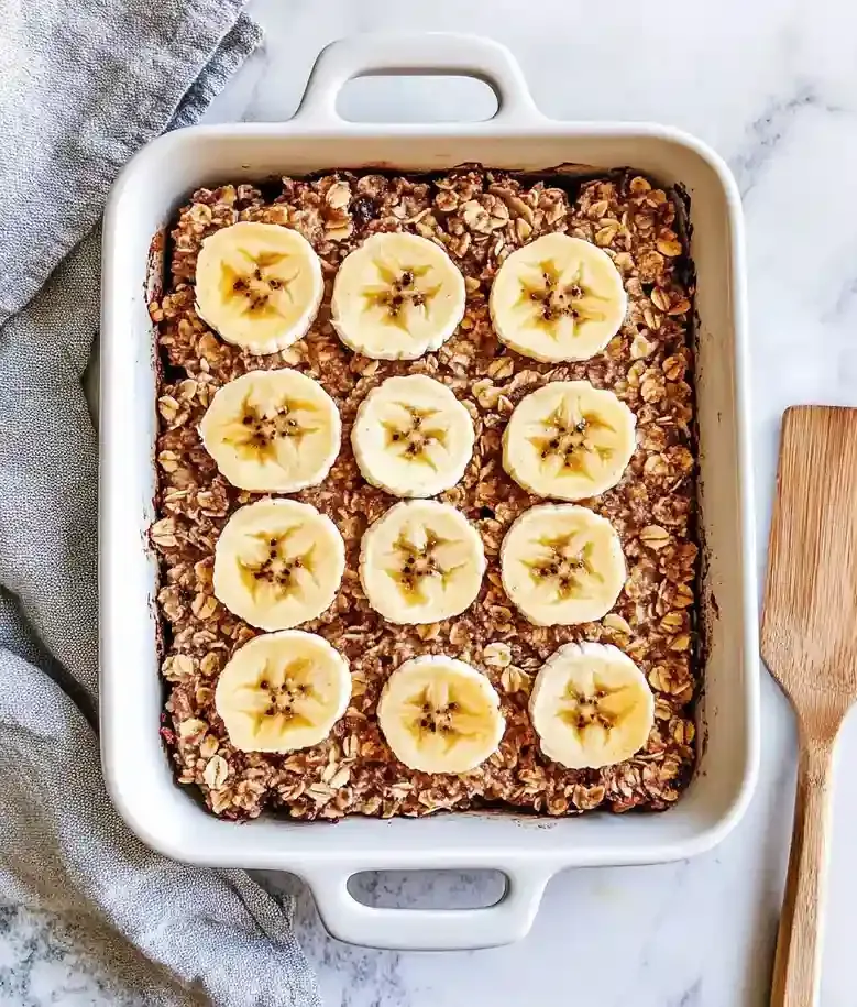 Healthy Banana Baked Oatmeal Recipe