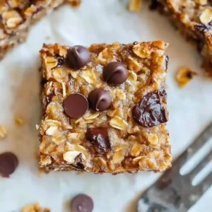 Healthy Banana Oatmeal Bars Recipe