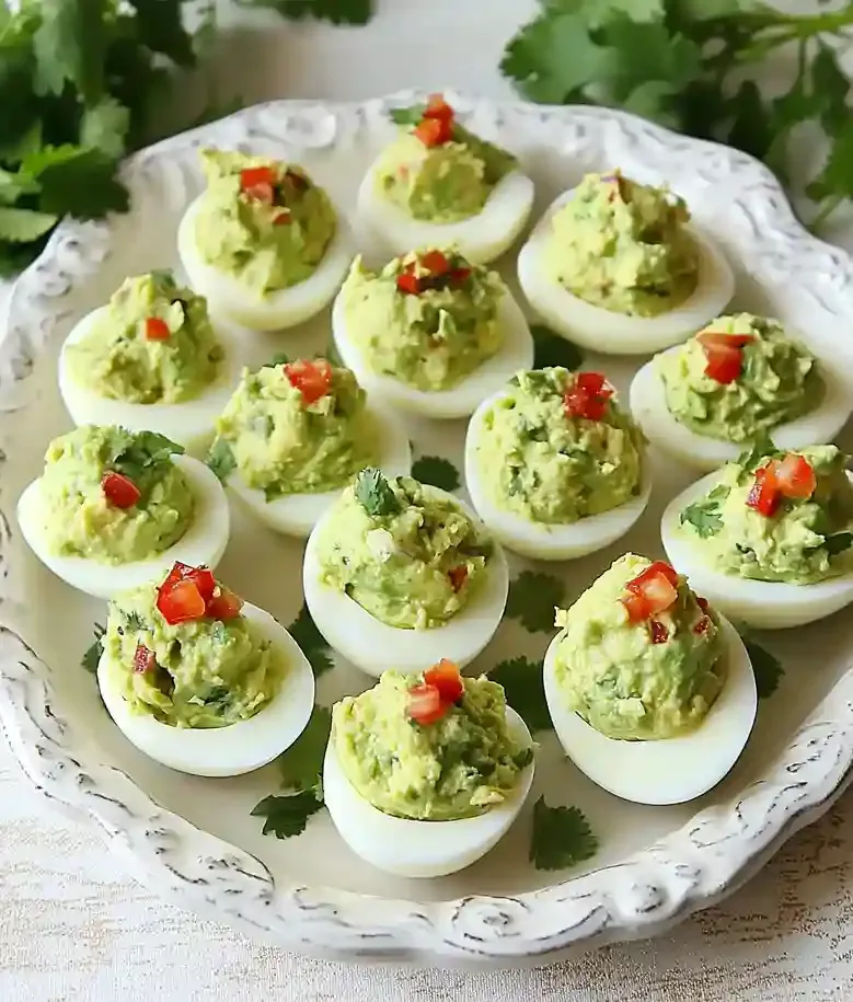 Healthy Guacamole Deviled Eggs Recipe