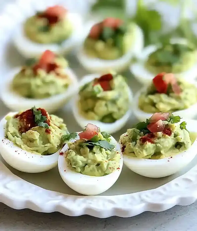 Healthy Guacamole Deviled Eggs Recipe