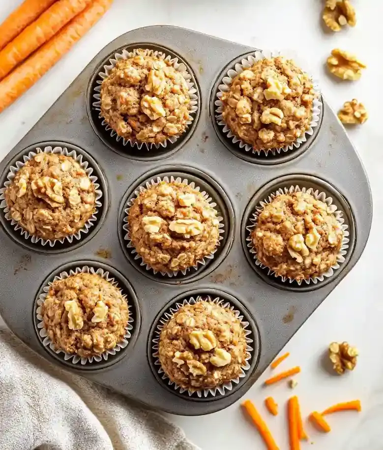 Healthy Oatmeal Carrot Muffins Recipe