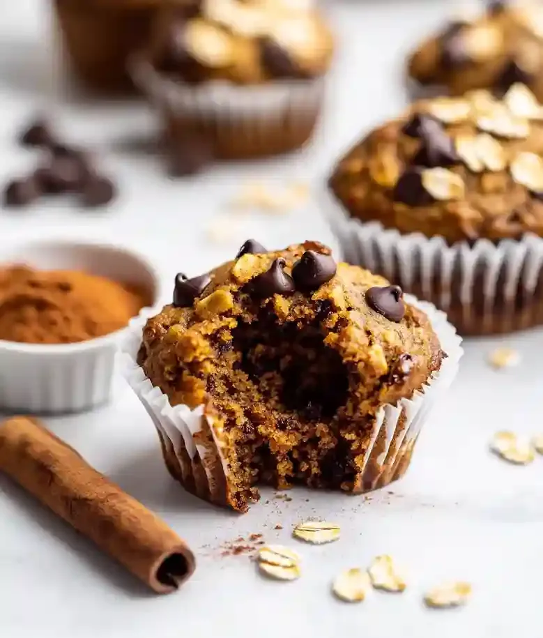 Healthy One-Bowl Pumpkin Oatmeal Muffins