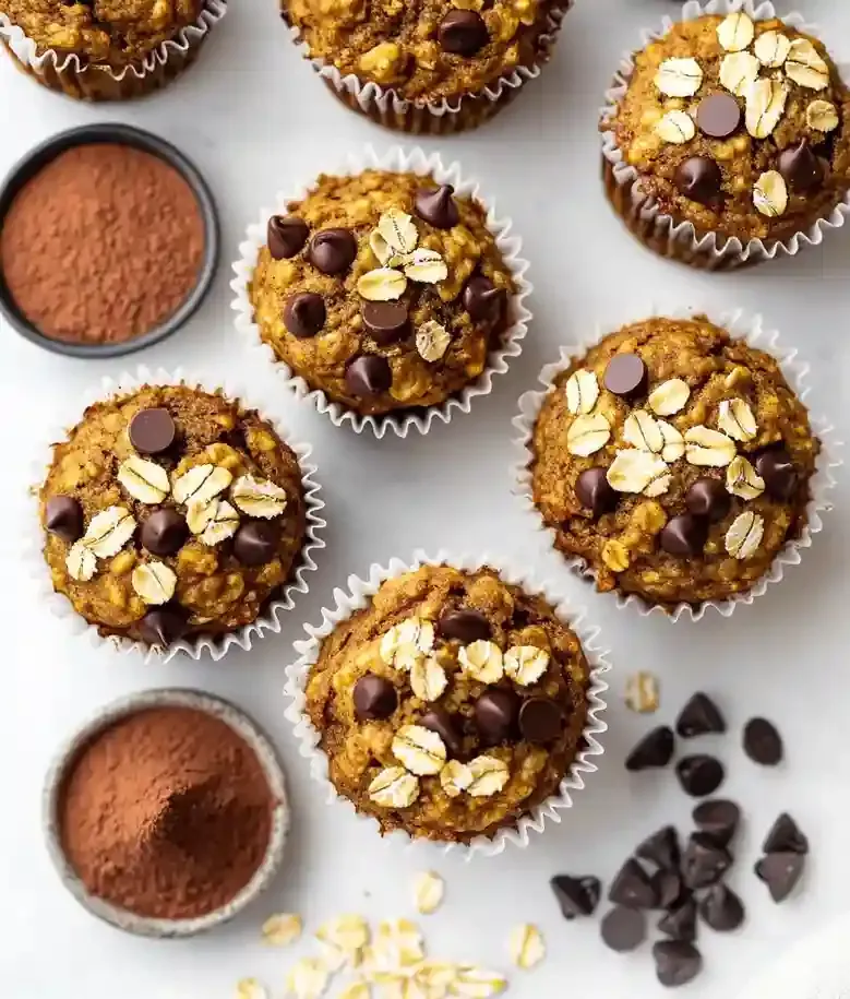 Healthy One-Bowl Pumpkin Oatmeal Muffins