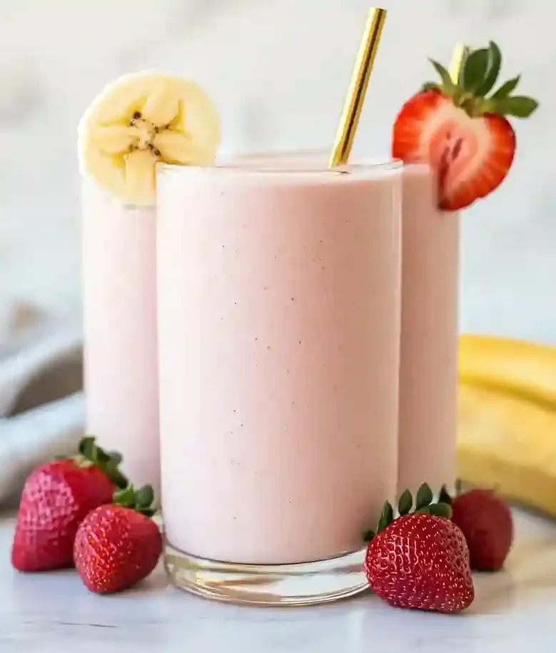 Healthy Strawberry Banana Protein Smoothie
