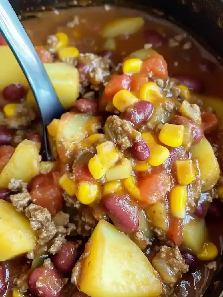 Hearty Crock Pot Cowboy Casserole