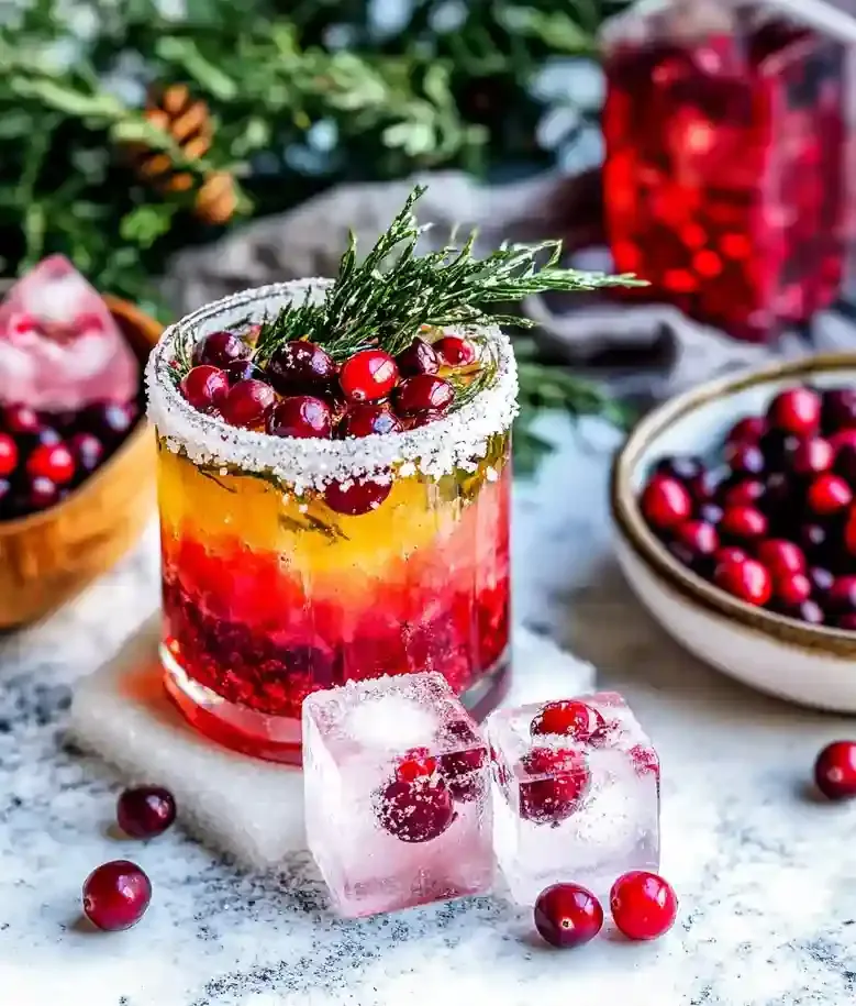 Holiday Sparkling Cranberry Mocktail