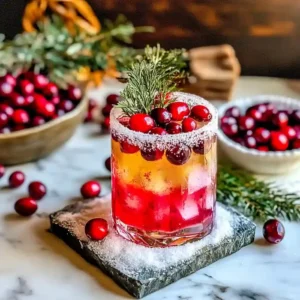 Holiday Sparkling Cranberry Mocktail