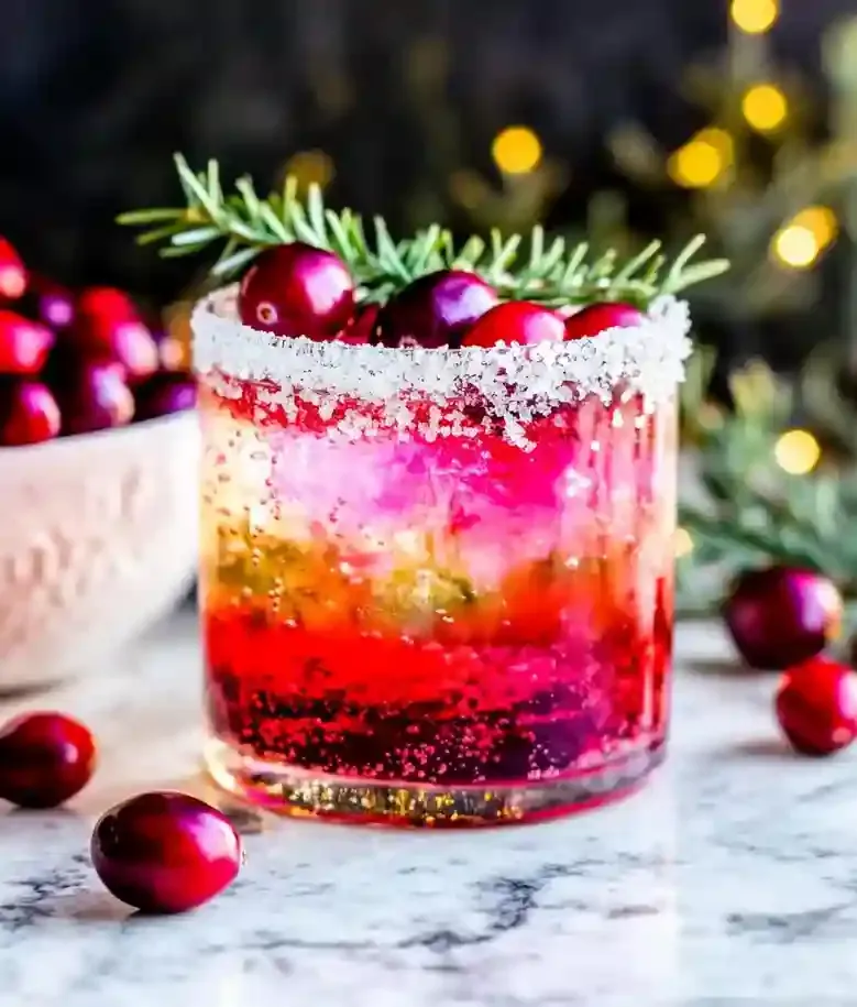 Holiday Sparkling Cranberry Mocktail