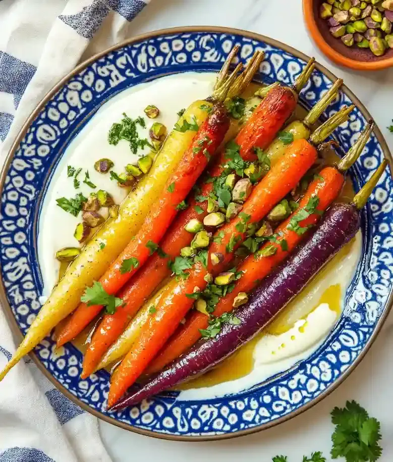 Honey Roasted Carrots With Feta