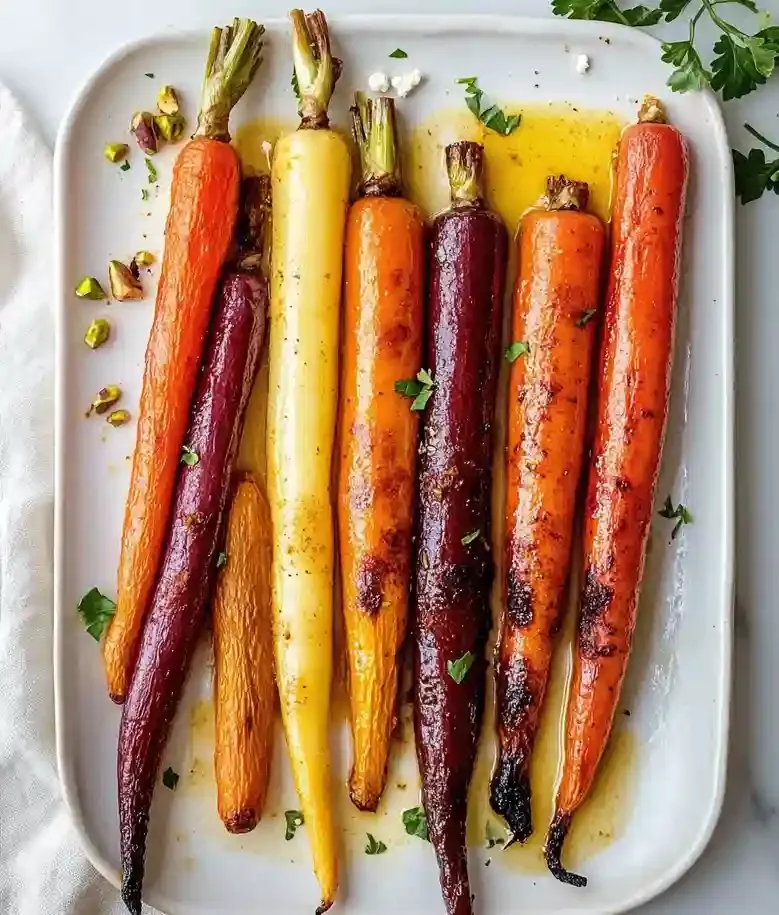 Honey Roasted Carrots With Feta