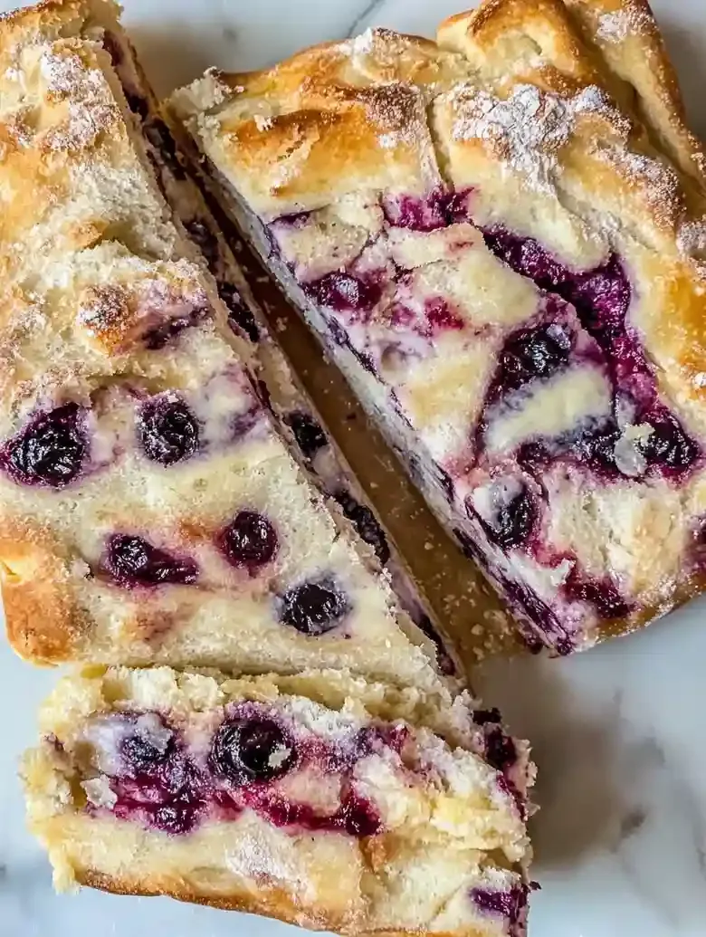Lemon Blueberry Sourdough Focaccia
