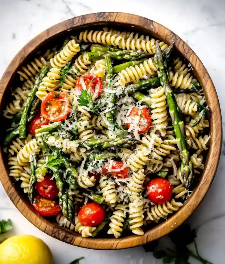 Lemony Asparagus Pasta Salad Recipe