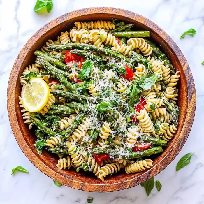 Lemony Asparagus Pasta Salad Recipe