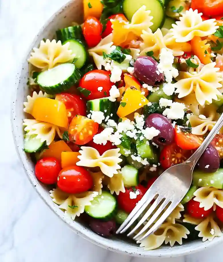 Mediterranean Farfalle Pasta Salad