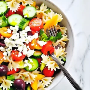 Mediterranean Farfalle Pasta Salad
