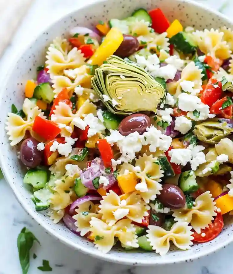 Mediterranean Farfalle Pasta Salad