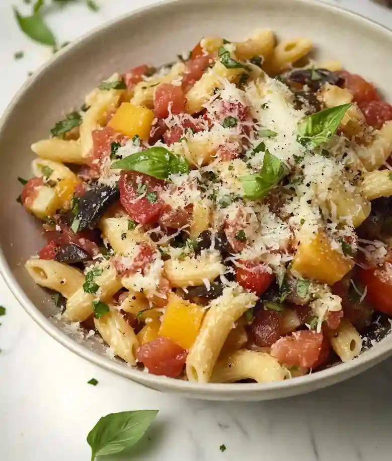 Oil Free Caponata Pasta Recipe