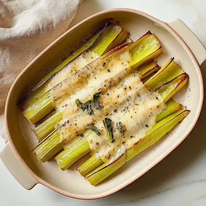 Parmesan Braised Leeks Recipe