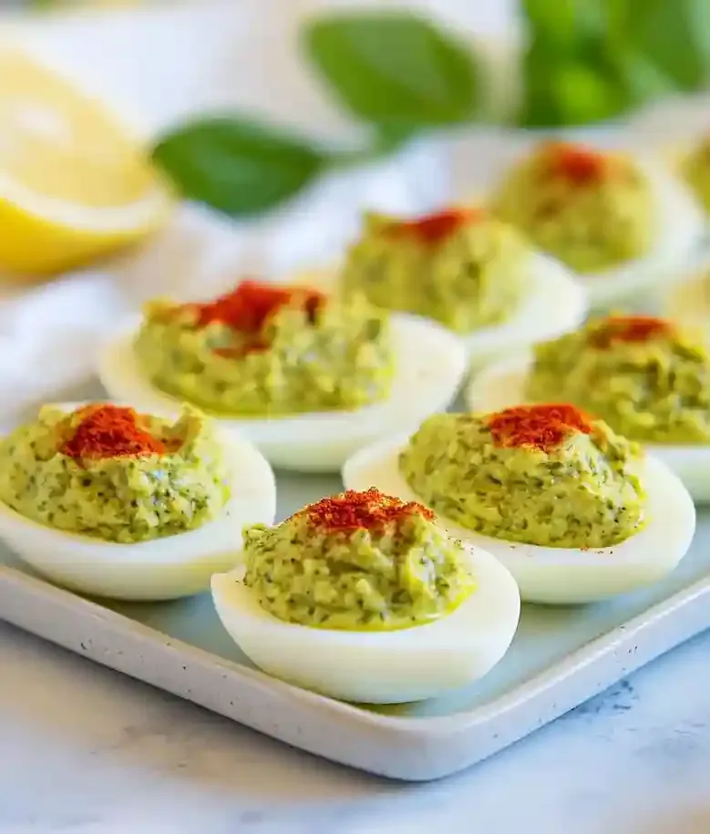 Pesto Deviled Eggs Recipe