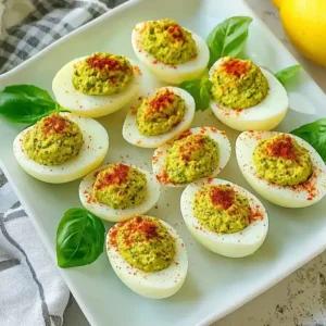 Pesto Deviled Eggs Recipe