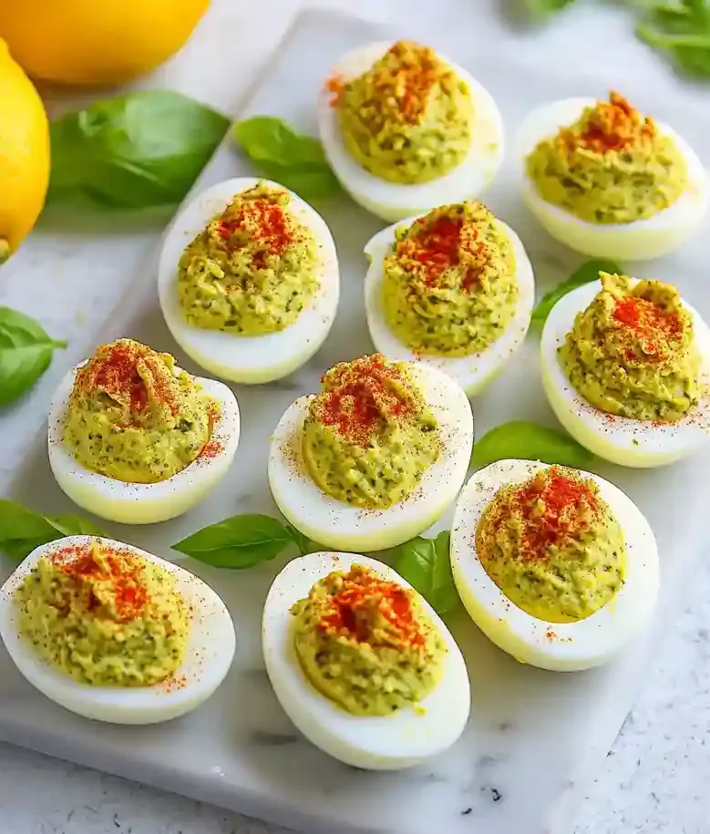Pesto Deviled Eggs Recipe