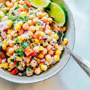 Quick Chickpea Corn Salad Recipe