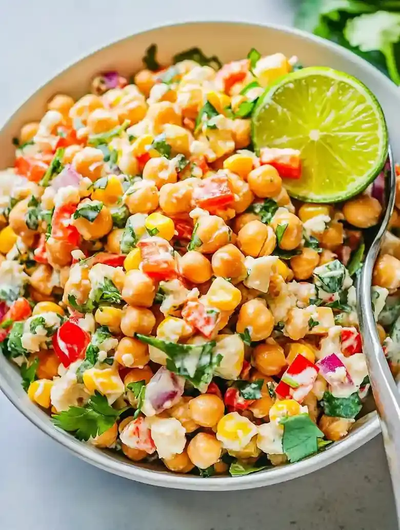 Quick Chickpea Corn Salad Recipe