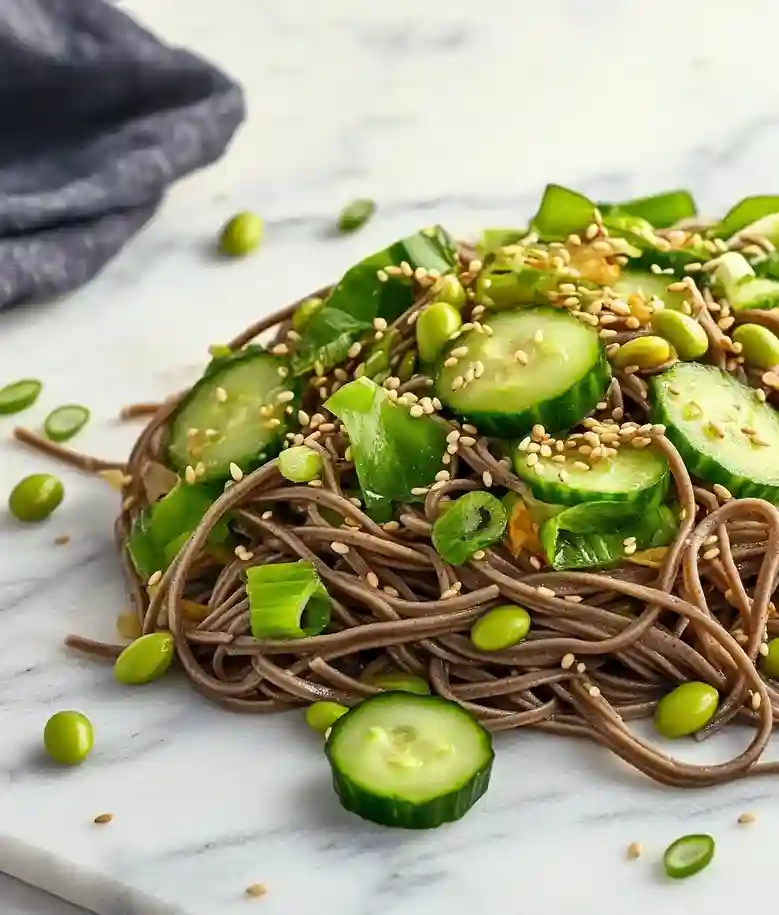 Quick Edamame Noodle Salad
