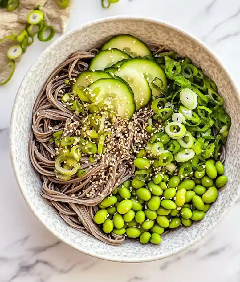 Quick Edamame Noodle Salad