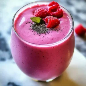 Refreshing Raspberry Vanilla Protein Smoothie