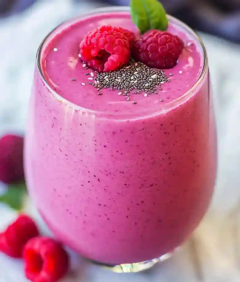 Refreshing Raspberry Vanilla Protein Smoothie