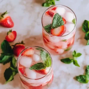 Refreshing Strawberry Mint Mocktail