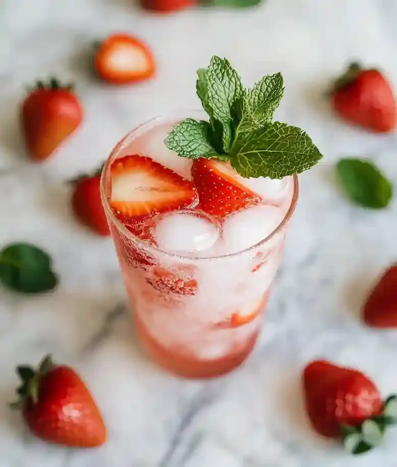 Refreshing Strawberry Mint Mocktail
