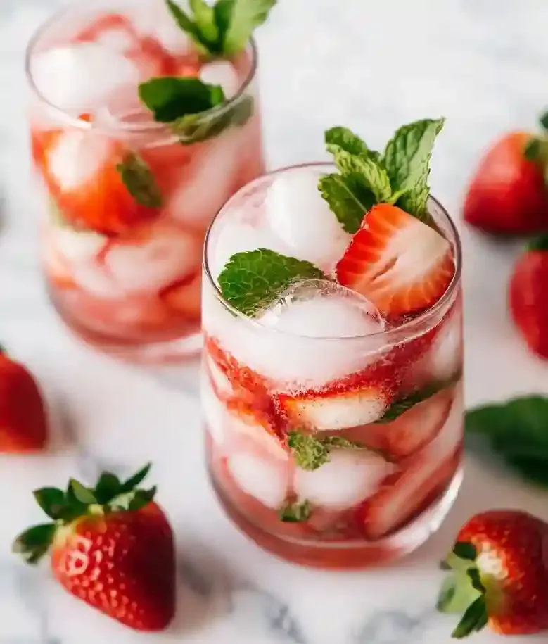 Refreshing Strawberry Mint Mocktail